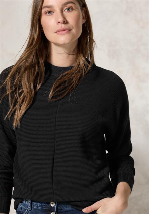 strukturmix-dolman-pullover-black