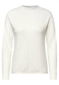Strukturmix Dolman Pullover vanilla white