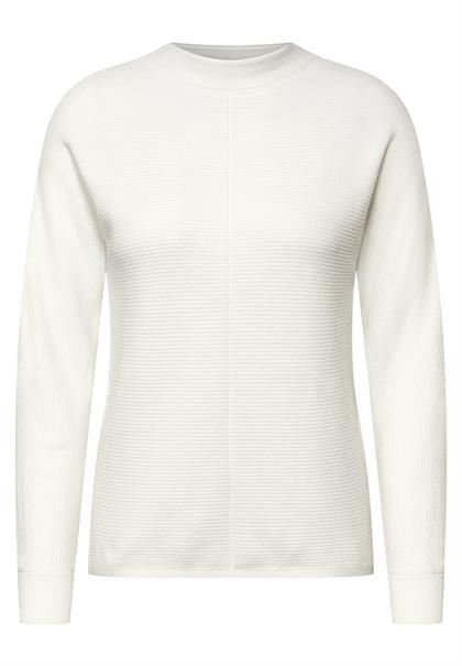Strukturmix Dolman Pullover vanilla white