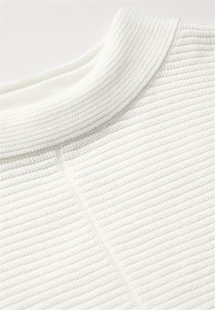 Strukturmix Dolman Pullover vanilla white