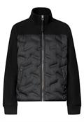Strukturmix Jacke mit geklebter Steppung black