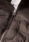 Strukturmix Jacke mit Steppmuster auburn brown