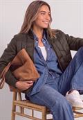 Strukturmix Jacke mit Steppmuster auburn brown