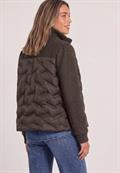 Strukturmix Jacke mit Steppmuster auburn brown