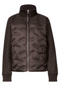 Strukturmix Jacke mit Steppmuster auburn brown
