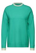 Strukturmix Pullover aventurine green