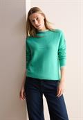 Strukturmix Pullover aventurine green