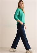 Strukturmix Pullover aventurine green