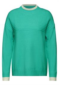 Strukturmix Pullover aventurine green
