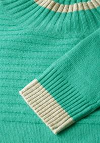 Strukturmix Pullover aventurine green