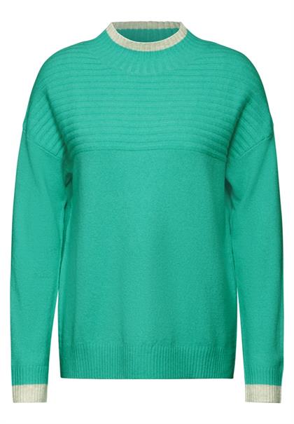 Strukturmix Pullover aventurine green