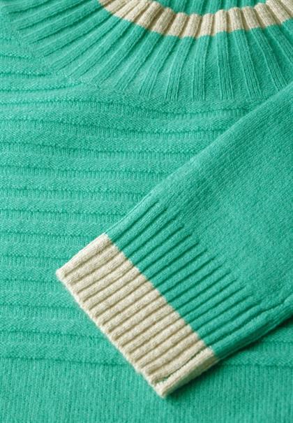 Strukturmix Pullover aventurine green