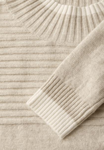 Strukturmix Pullover desert beige melange