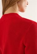 Strukturmix Pullover fiery red