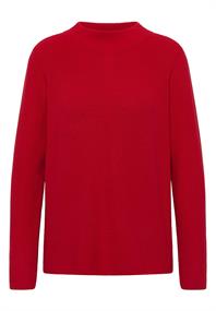 Strukturmix Pullover fiery red