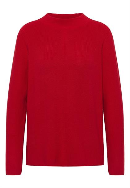 Strukturmix Pullover fiery red