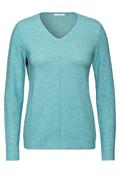 Strukturmix-Pullover heather adriatic green melange