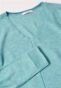 Strukturmix-Pullover heather adriatic green melange