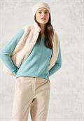 Strukturmix-Pullover heather adriatic green melange