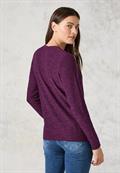 Strukturmix-Pullover heather berry melange