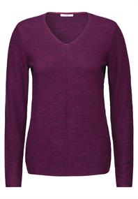 Strukturmix-Pullover heather berry melange
