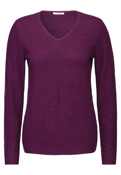 Strukturmix-Pullover heather berry melange