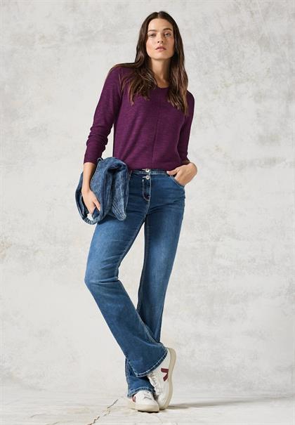 Strukturmix-Pullover heather berry melange