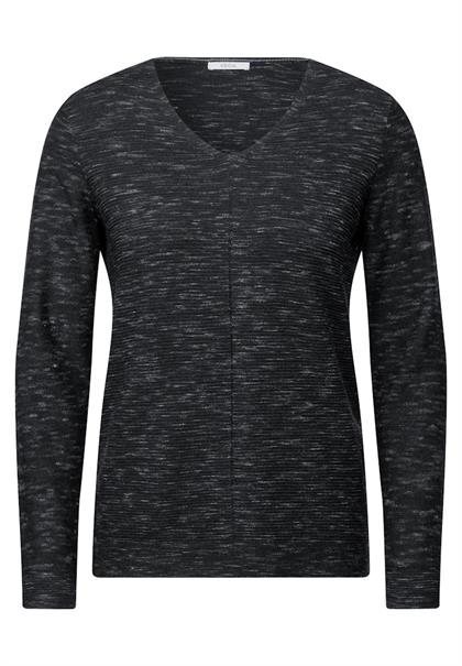 Strukturmix-Pullover heather deep charcoal grey mel
