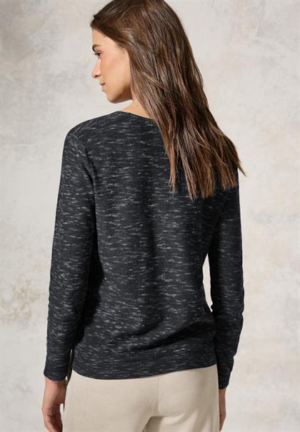 Strukturmix-Pullover heather deep charcoal grey mel