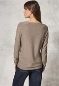 Strukturmix-Pullover heather milky caramel mel.