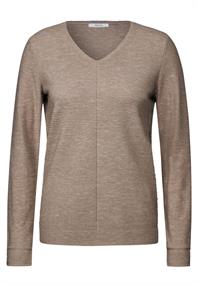 Strukturmix-Pullover heather milky caramel mel.