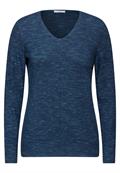Strukturmix-Pullover heather petrol melange