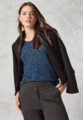 Strukturmix-Pullover heather petrol melange