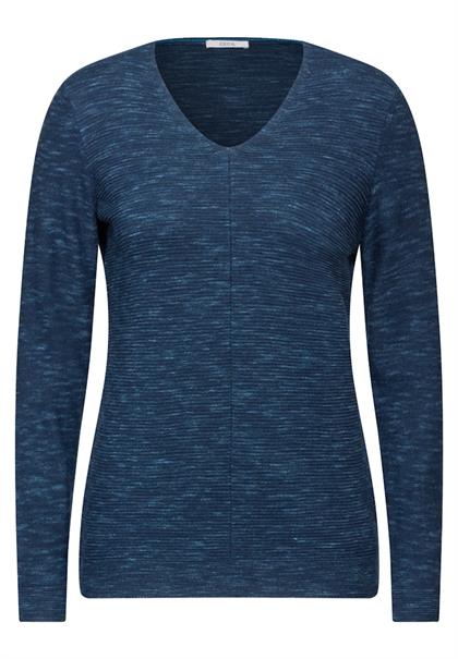 Strukturmix-Pullover heather petrol melange