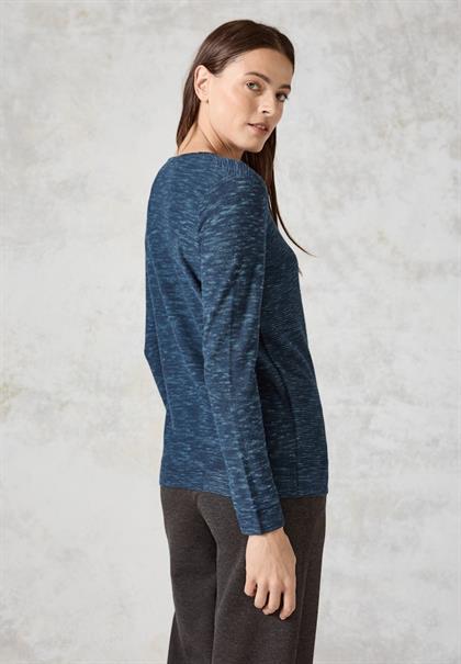 Strukturmix-Pullover heather petrol melange