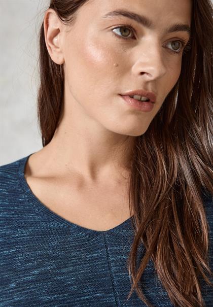 Strukturmix-Pullover heather petrol melange