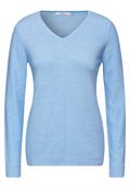 Strukturmix-Pullover heather tranquil blue melange