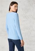 Strukturmix-Pullover heather tranquil blue melange