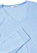 Strukturmix-Pullover heather tranquil blue melange