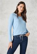 Strukturmix-Pullover heather tranquil blue melange