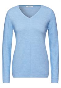 Strukturmix-Pullover heather tranquil blue melange