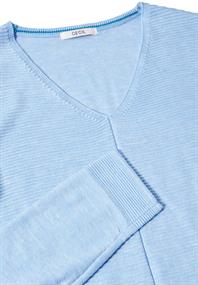 Strukturmix-Pullover heather tranquil blue melange