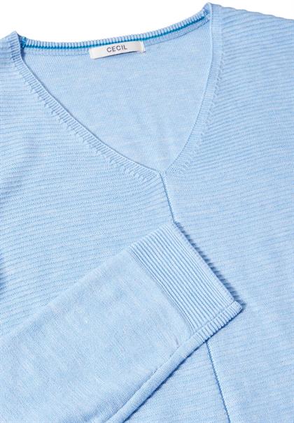 Strukturmix-Pullover heather tranquil blue melange