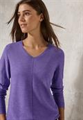 Strukturmix-Pullover heather wild lilac melange