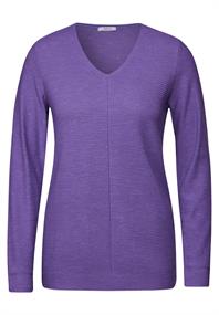 Strukturmix-Pullover heather wild lilac melange