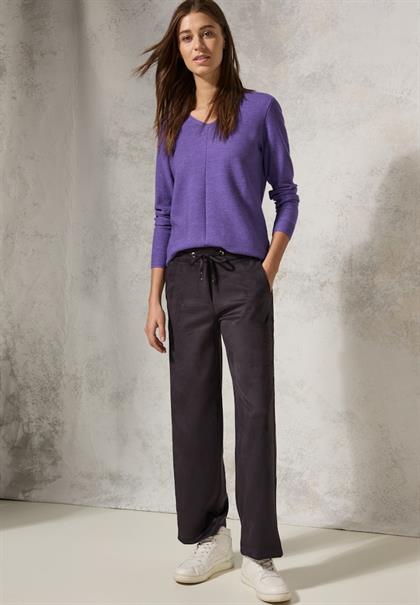 Strukturmix-Pullover heather wild lilac melange