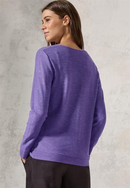 Strukturmix-Pullover heather wild lilac melange