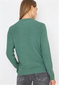 Strukturmix Pullover jewel green melange