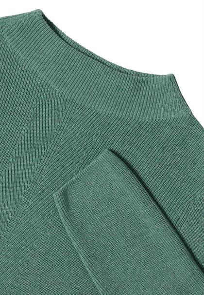 Strukturmix Pullover jewel green melange