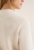 Strukturmix Pullover oat milk beige melange